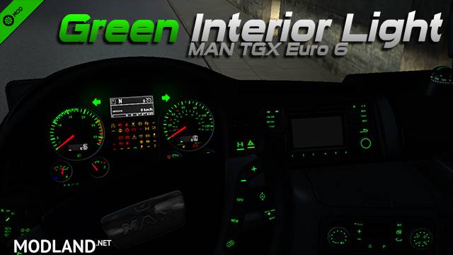 MAN TGX Euro 6 Green Interior Light