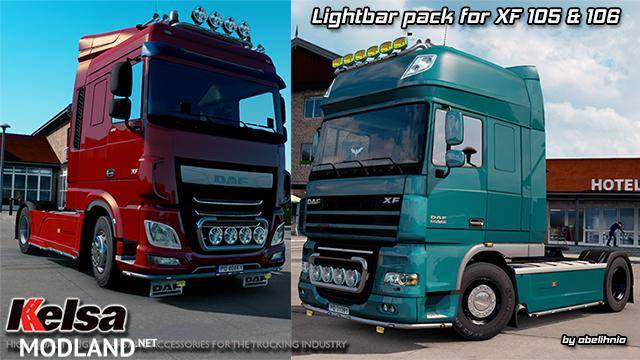 Kelsa Lightbars pack for DAF XF 105 & 106 [update] (1.28 & up)