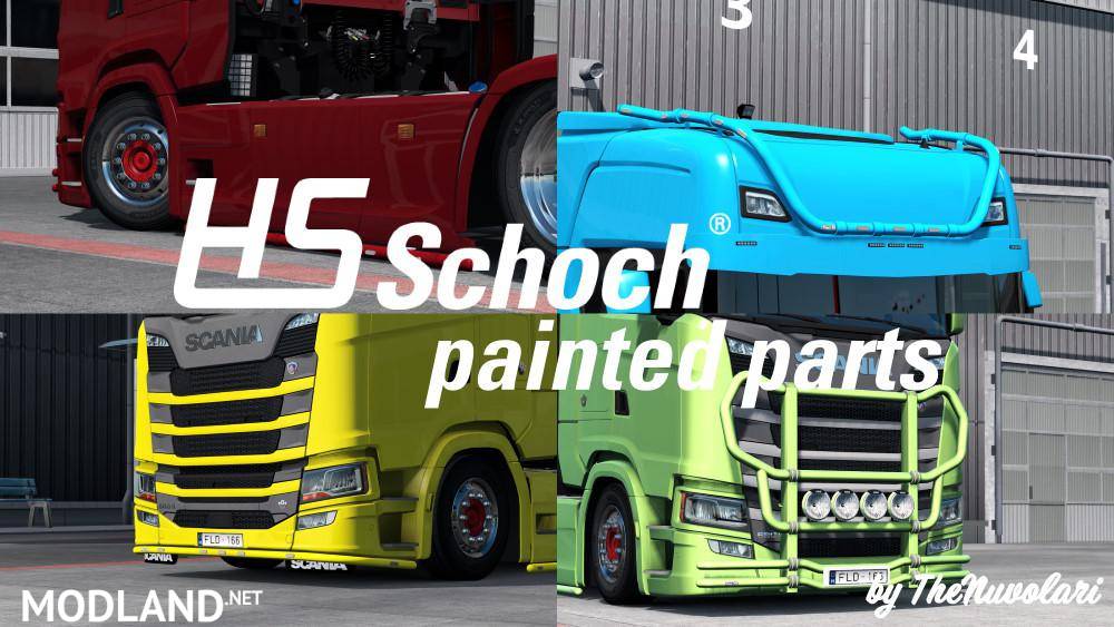 Painted HS-Schoch parts for Scania S & R