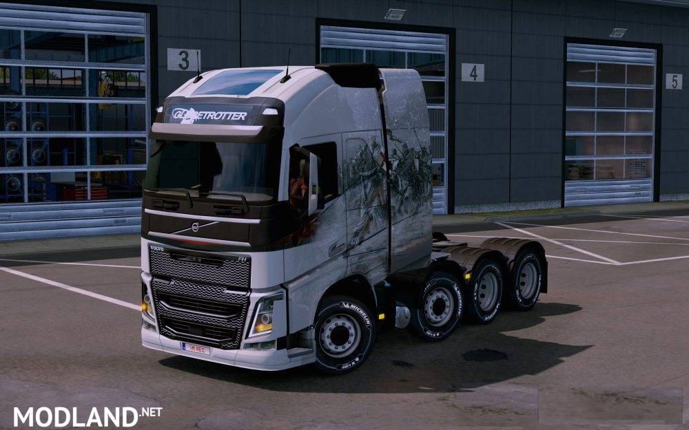 Mod sets an exclusive coloration from the Mercedes Actros 2014 8×4 to all trucks