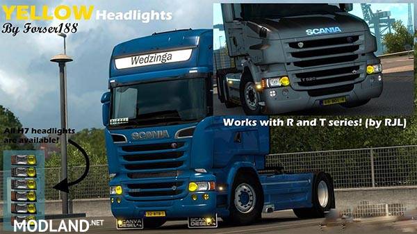 Yellow headlights for RJL