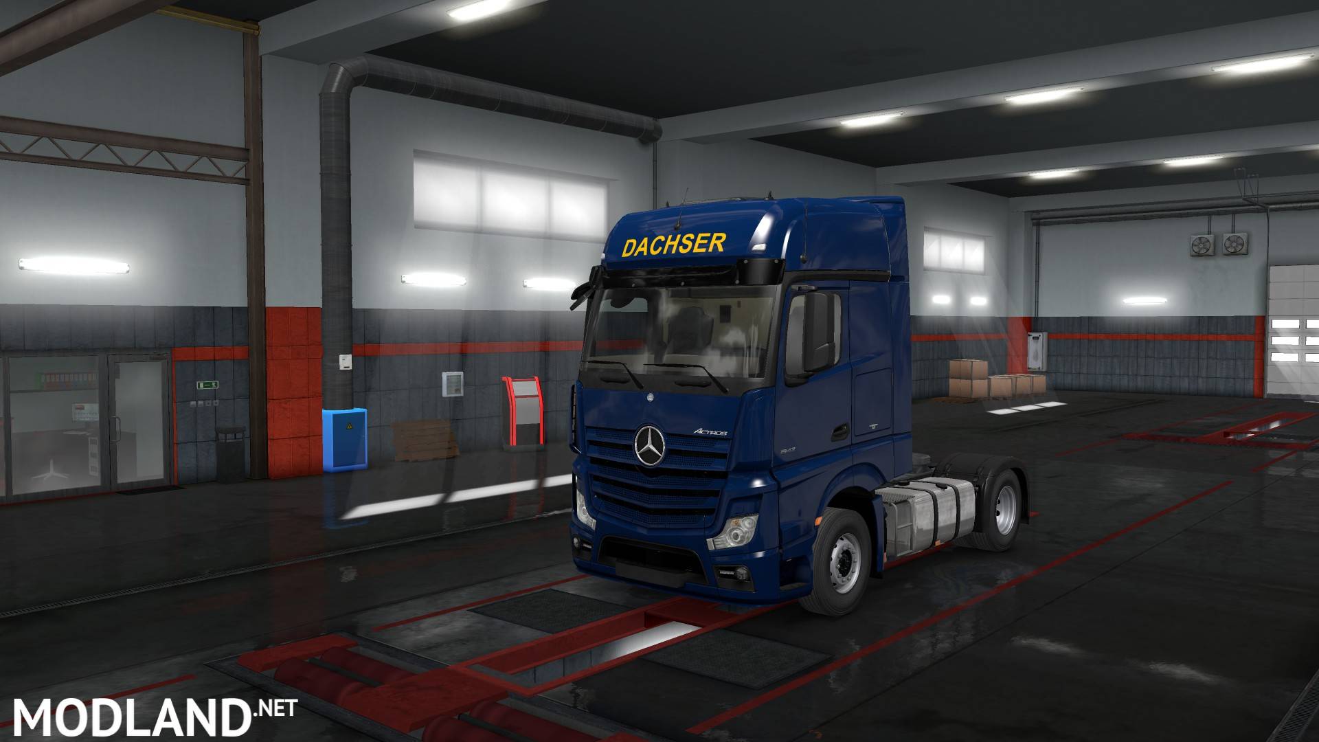 Skin Trans Europe on truck Mercedes-Benz for Euro Truck Simulator 2