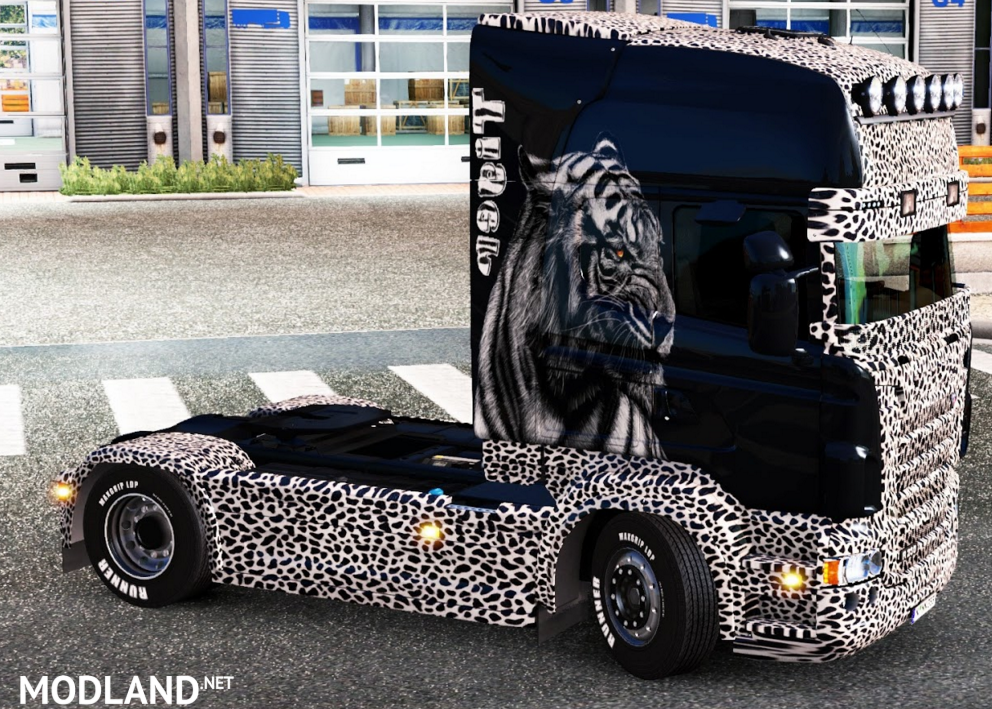 Tiger & Leopard skin for Scania RJL