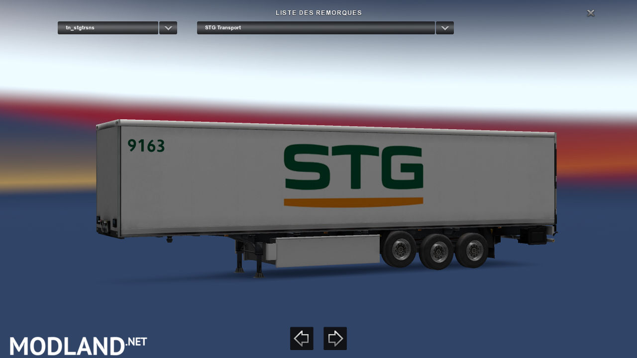 Trailer STG Transport For ETS2 1.30