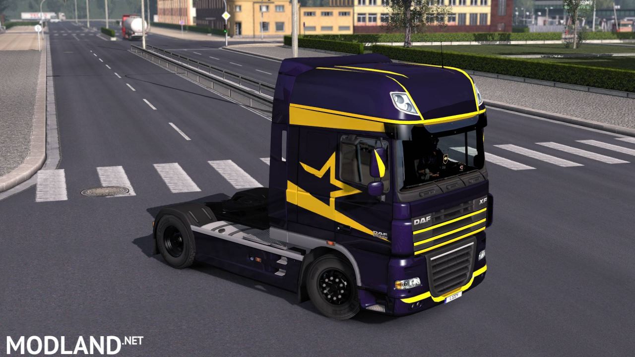 DAF XF 105 Metallic Paintjob Pack - 3 Different Colours (Yellow, Red and Blue)