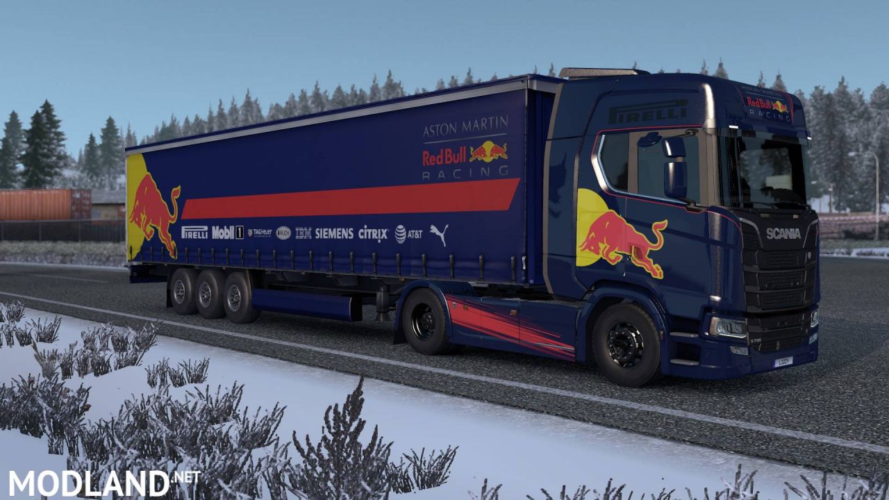 Scania S - Red Bull Racing + Trailer by l1zzy