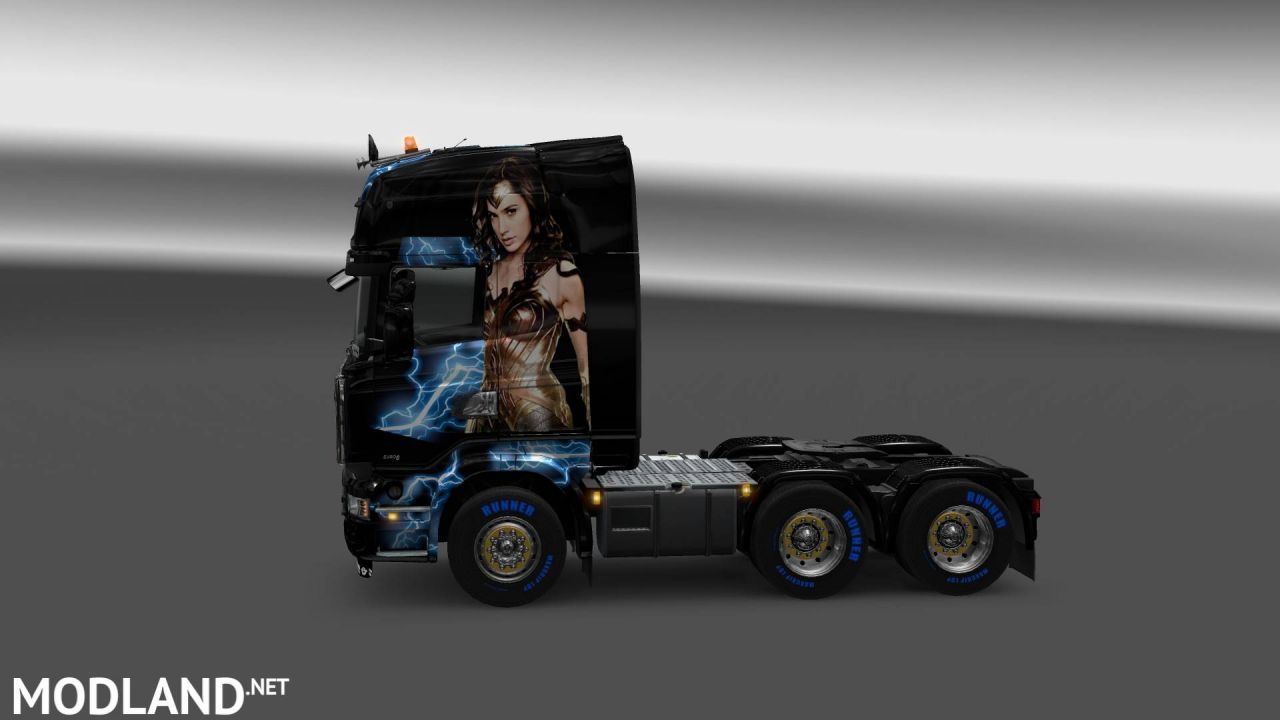 scania streamline Wonder Woman truck skin