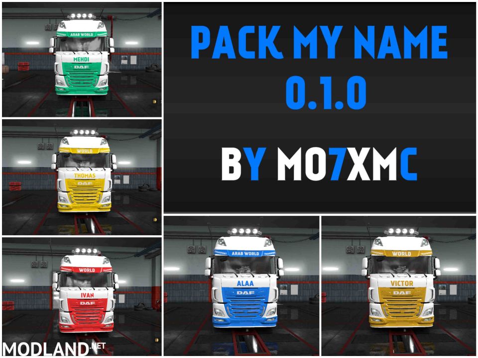 Pack My Name 0.1.0 Skin For ETS2 1.30 + DLC