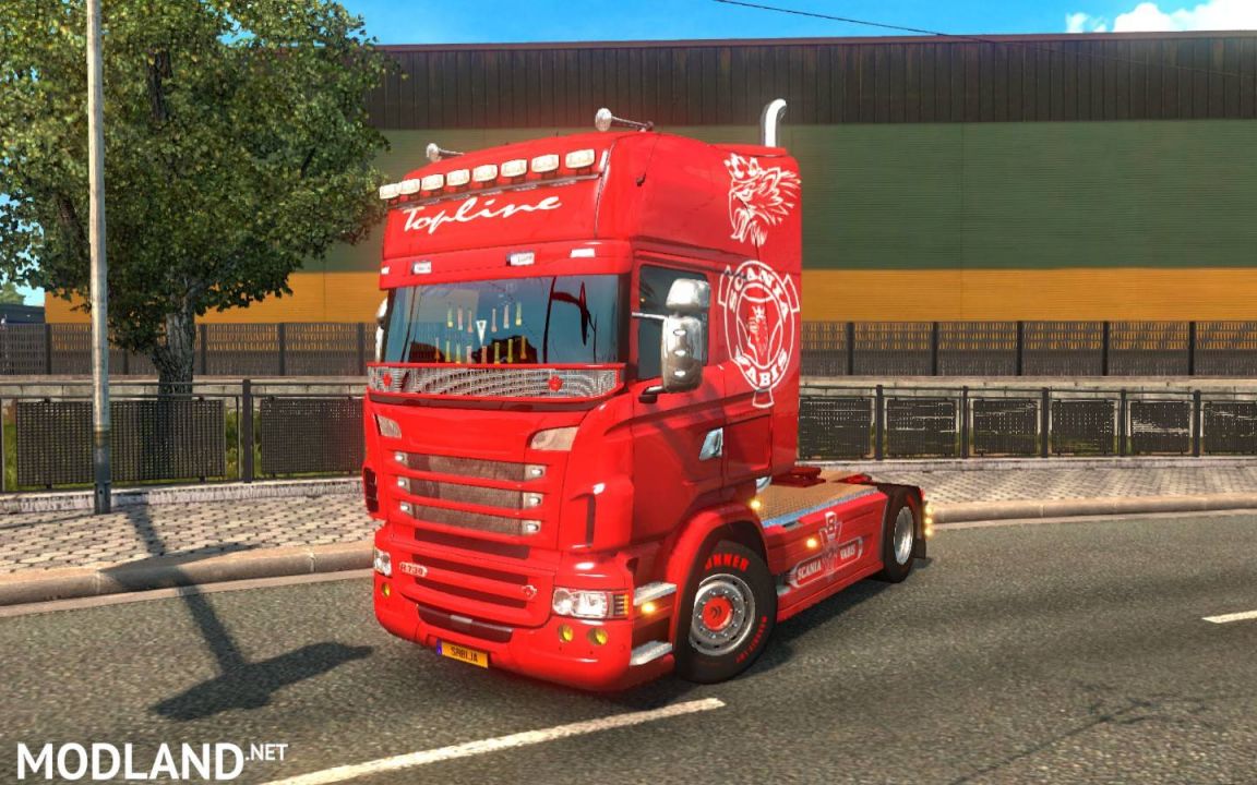 Scania RJL Red Vabis SKin