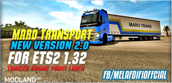 Krone Trailer Maro Transport For ETS2 1.33 & 1.32