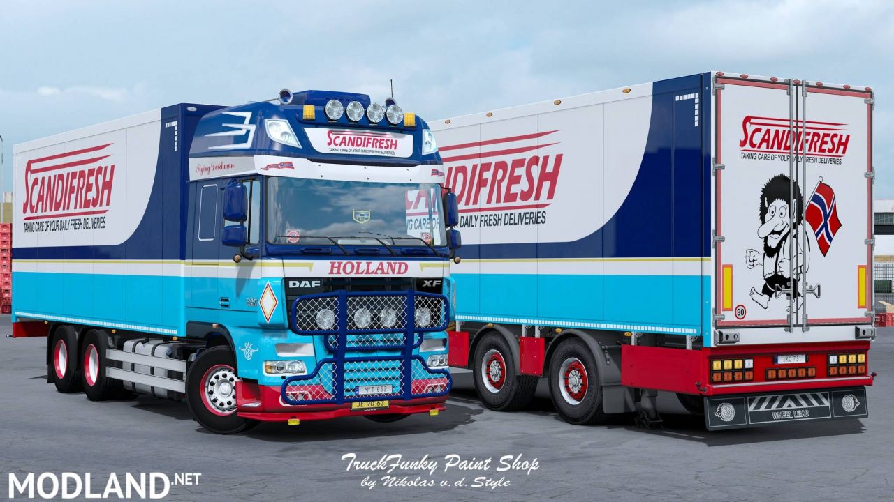 Skin D.van der Molen SCANDIFRESH for DAF XF105 by Vad&k