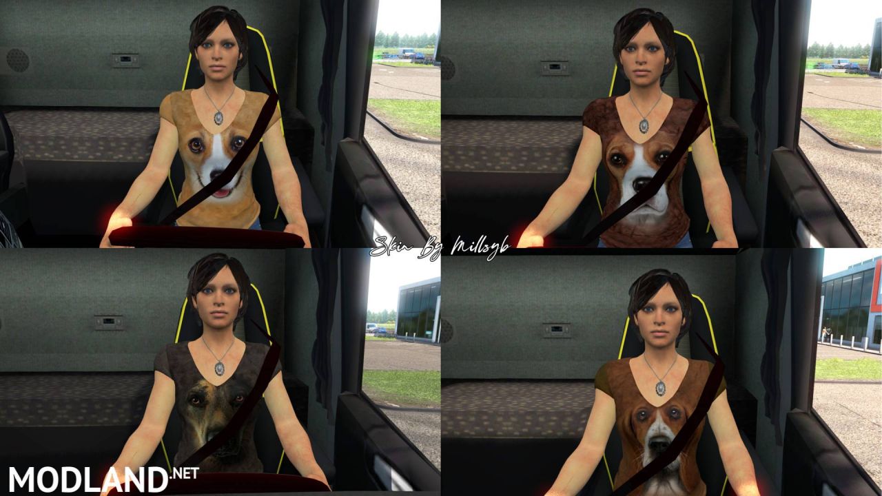 Dog T Shirt Female Driver Skin Pack 1 