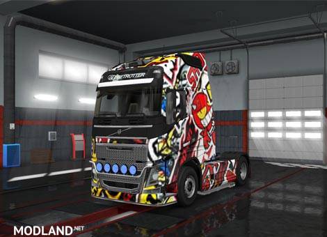 Mixed Paint Jobs Pack for Volvo FH and Scania Streamline