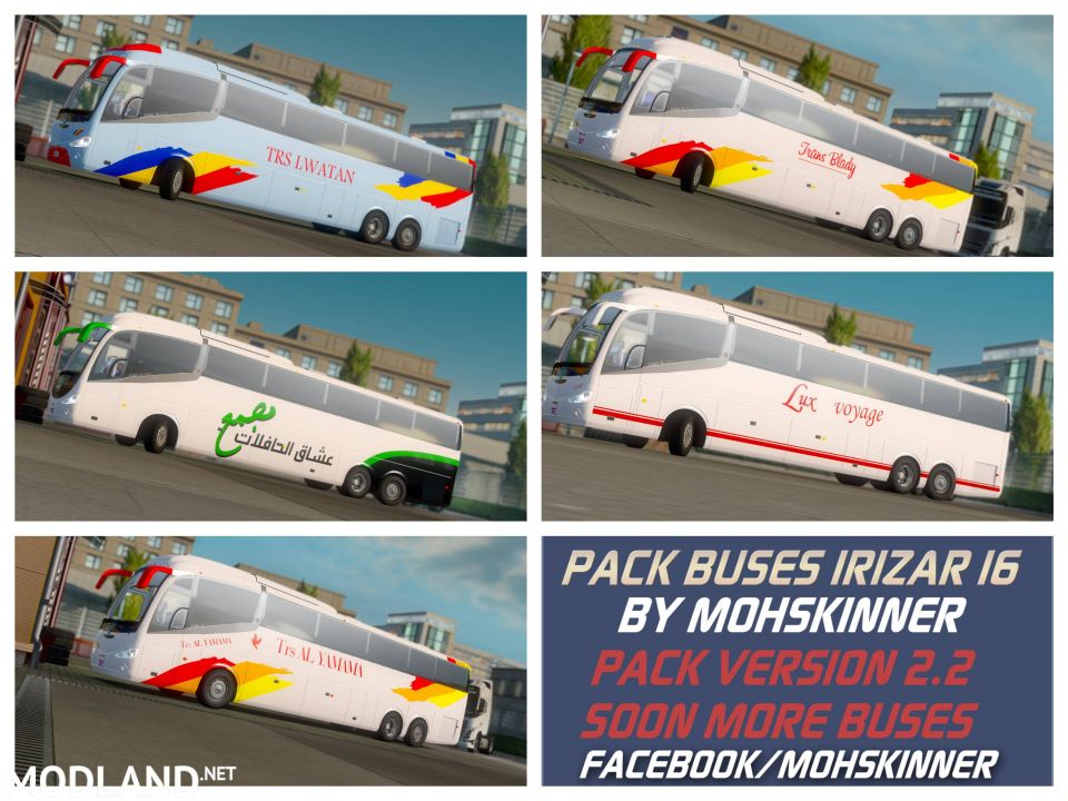 [1.36] MohSkinner - Buses - Pack Irizar i6 Skins Morocco