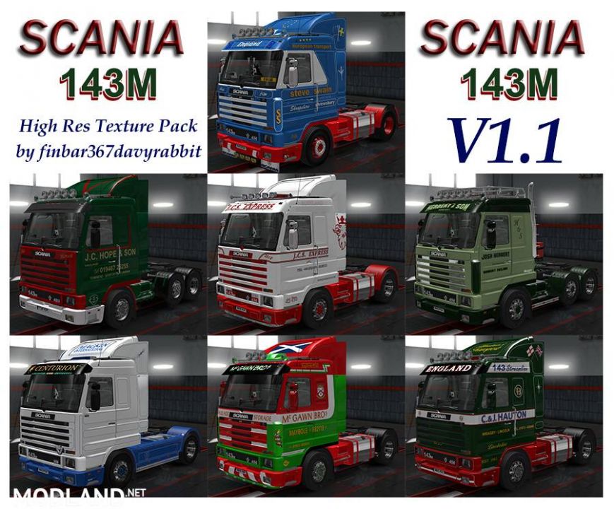 Scania 143M Skin Pack v 1.1 - ETS 2