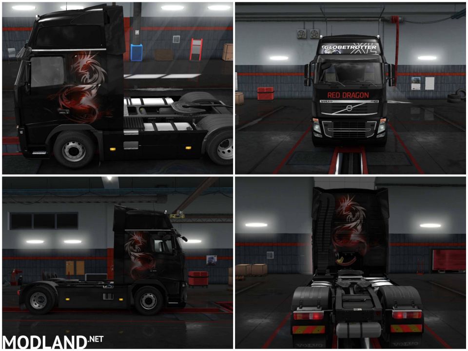Skin Red Dragon For ETS2 1.30