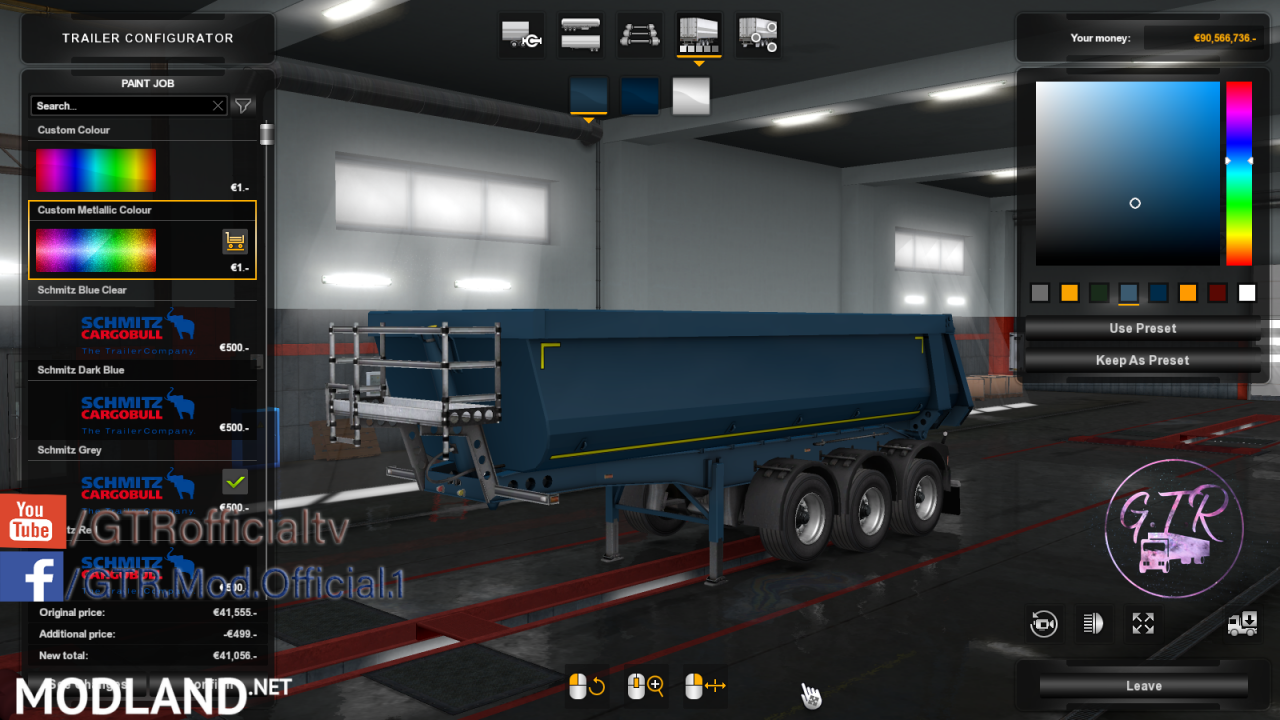 Paint job Custom Colour for Trailer Tipper Schmitz