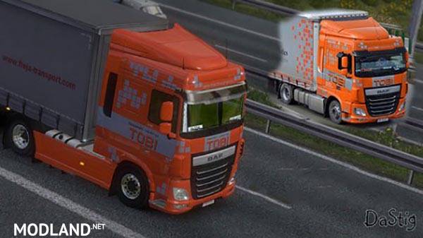 DAF XF Euro 6 Tobi Transport Skin