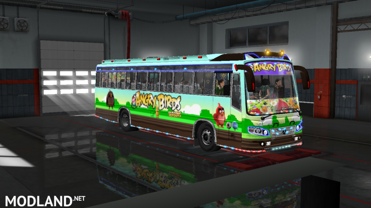 ANGRY BIRDS SEASONS SKINS FOR MARUTI BUS IN ETS2