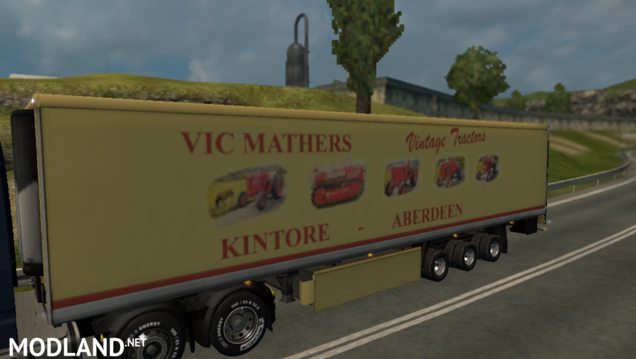 Vic Mathers vintage tractors Aberdeen Kintore Scotland trailer by cpartist265