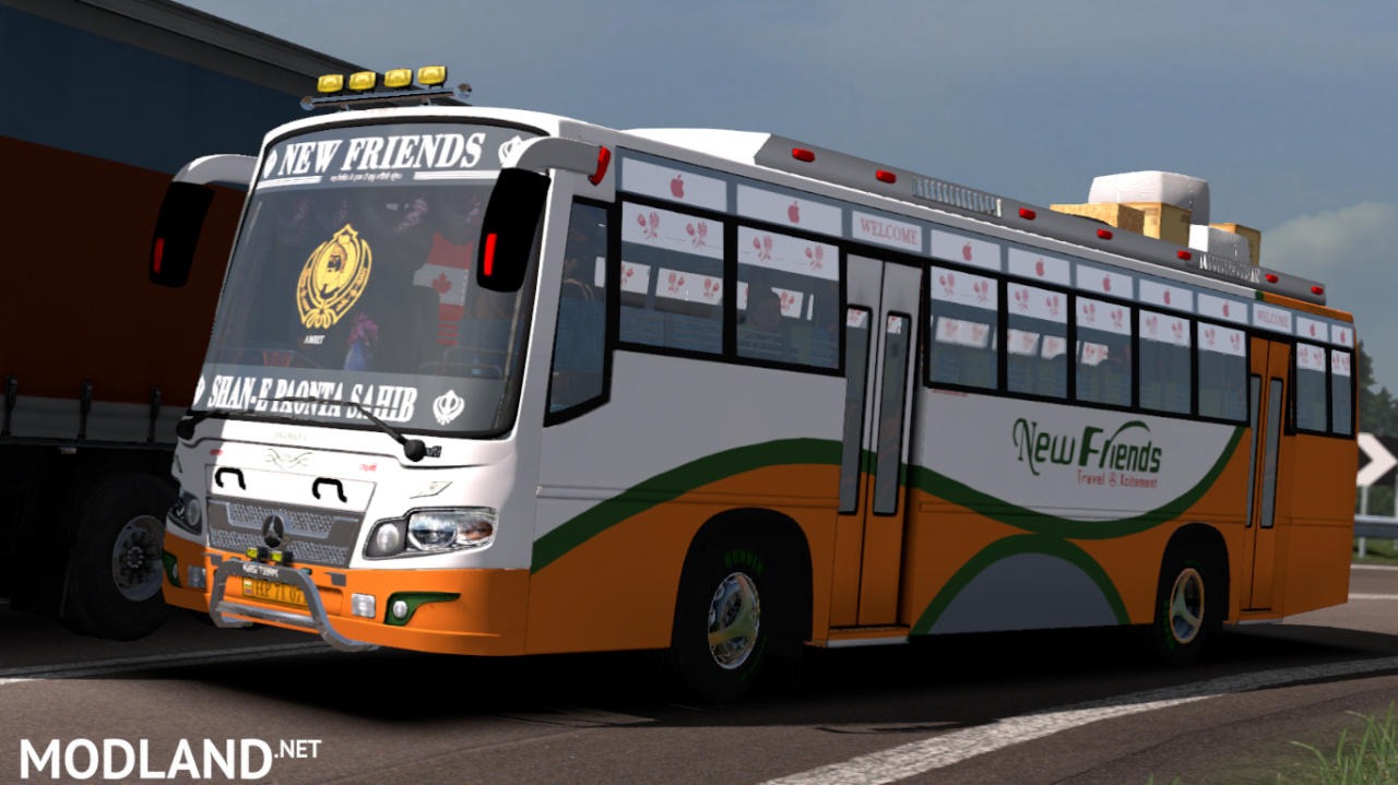 New Friends Indian bus Skin For Maruti Bus