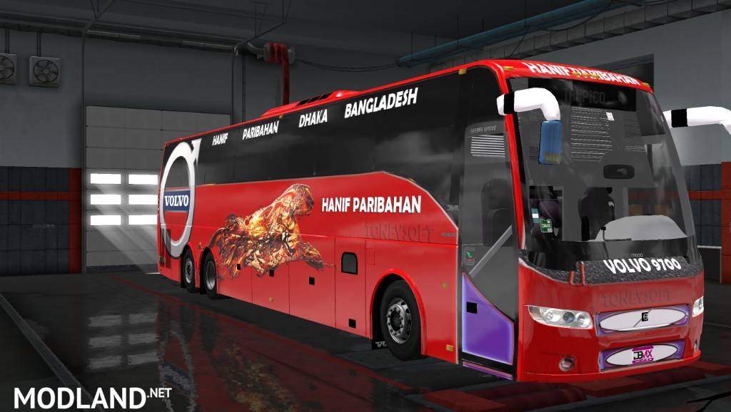 ets2 mods volvo 9700 bus update engine+skin hanif bus or SB Bus skin for 1.31.x