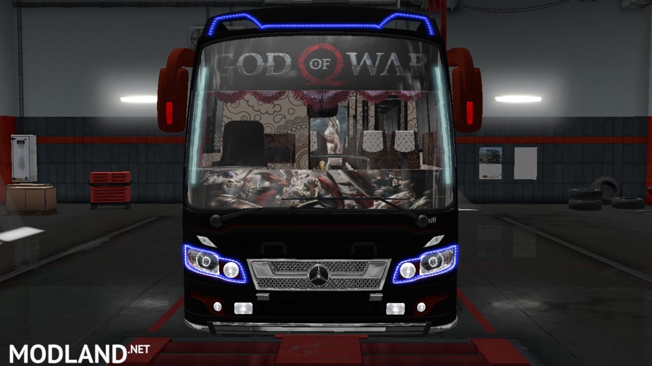 GOD OF WAR SKINS FOR MARUTI BUS IN ETS2