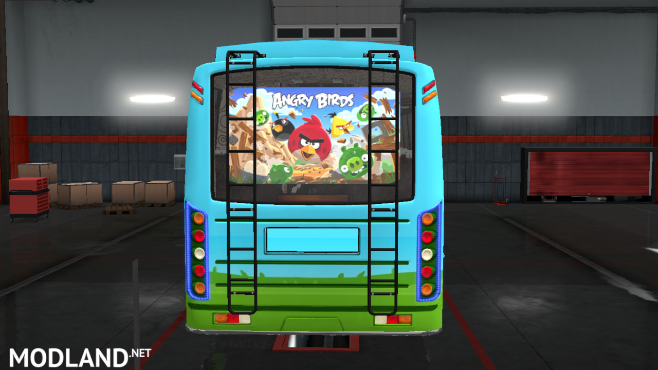 ANGRY BIRDS SKINS FOR MARUTI BUS IN ETS2