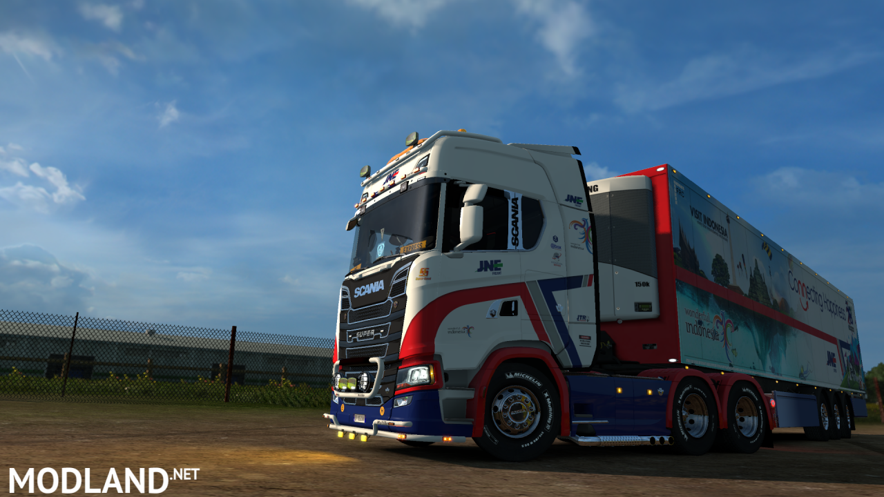 JNE LIVERY SKIN FOR SCANIA S 2016 1.33