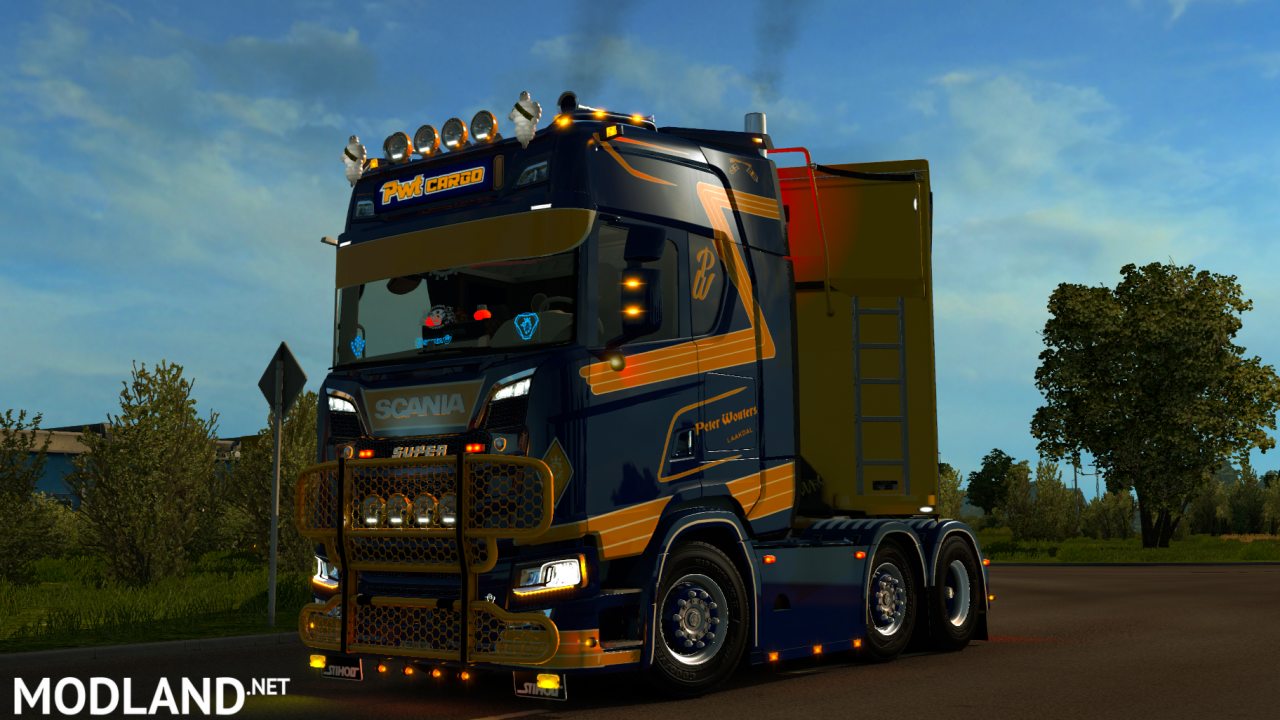 Skin PWT Cargo for Scania S + Lightbox