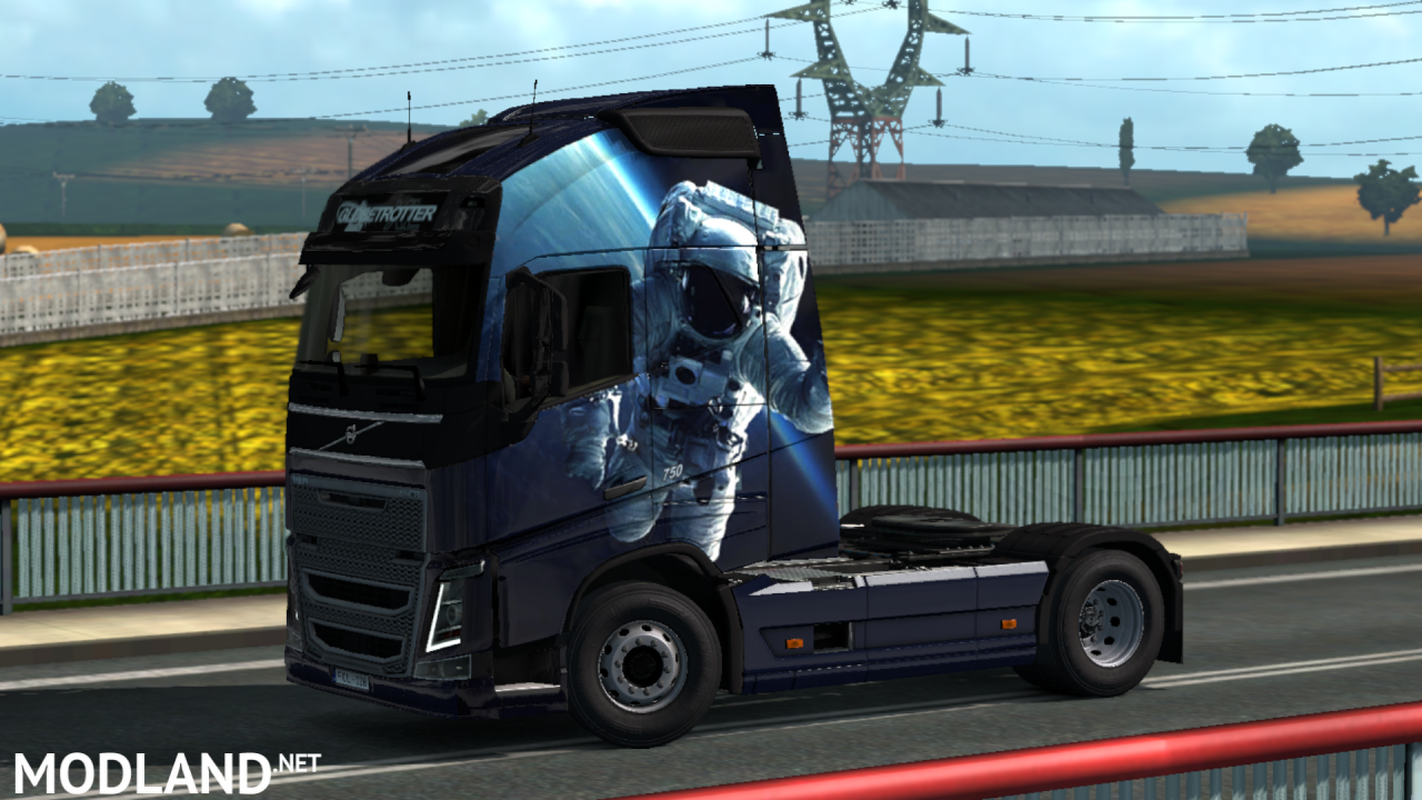 Volvo fh16 2012 Space Man skin mod  Hisham Abed DZ