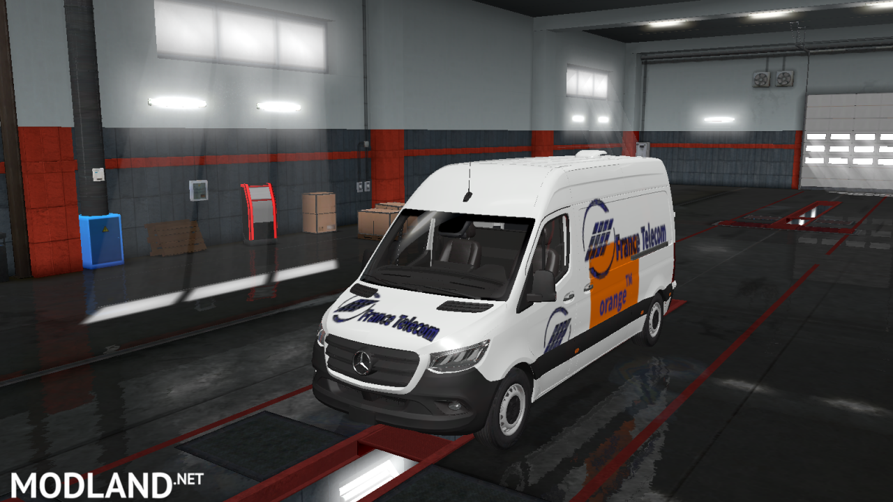 Euro Truck Simulator 2 Mercedes_Sprinter_2019 Skin France-TÃ©lÃ©com 1.36