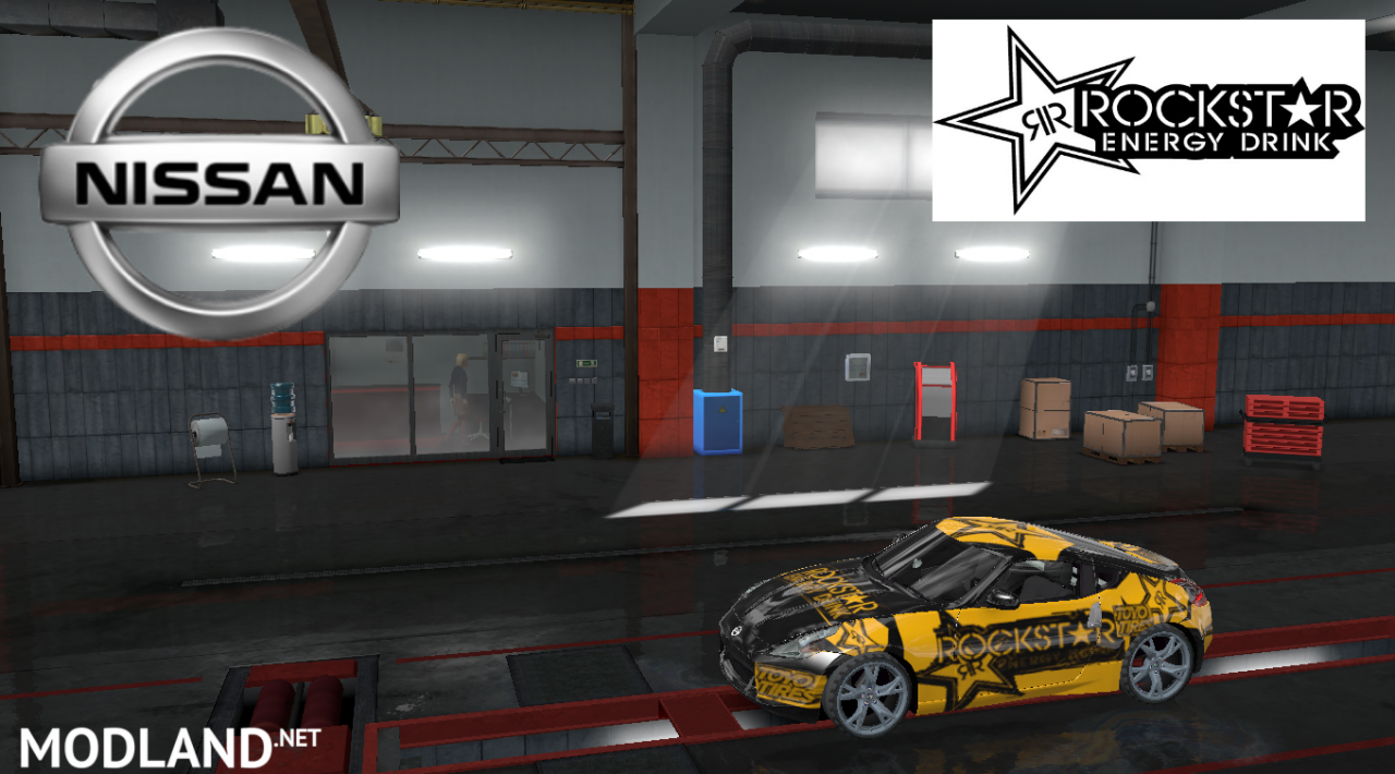 Nissan 370z rockstar energy racing skin 