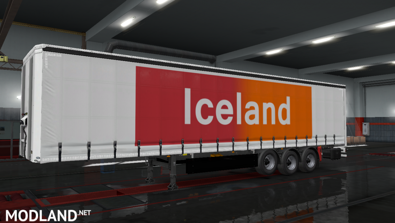 Iceland Frozen Food Delivery Trailer Skin