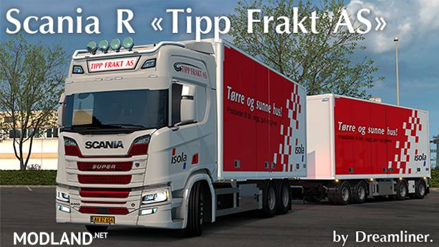 Scania R NG "Tipp Frakt AS" Skin