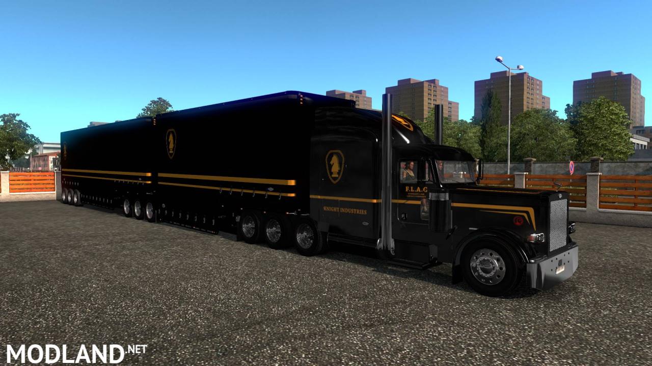 ETS2 - Knight Rider skin for C.A.M Double Drop Trailers
