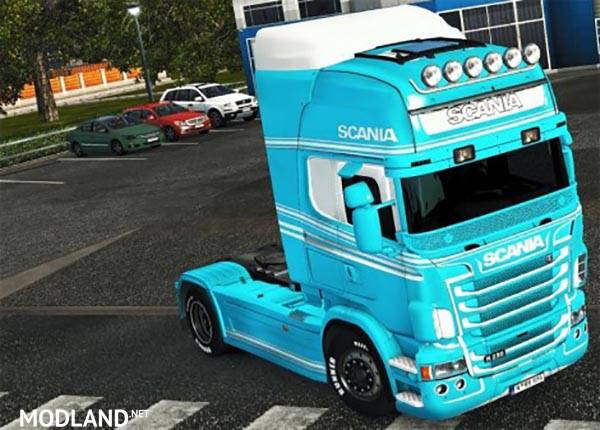 Light Blue and White paint for Scania RJL