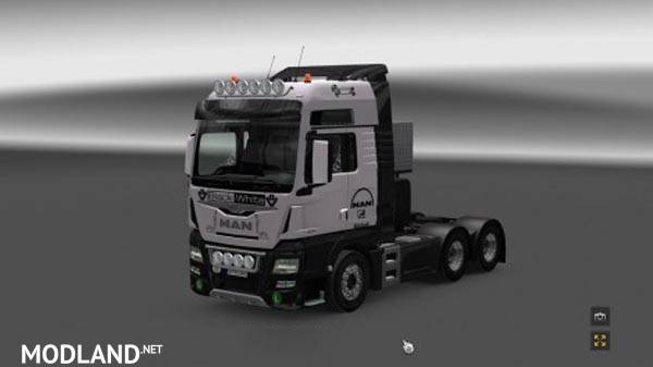 MAN TGX Euro 6 Black White Skin