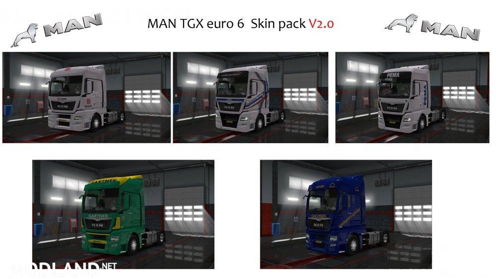 MAN TGX Euro 6 Truck Skin Pack