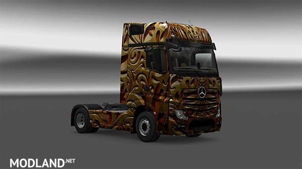 Mercedes Actros MP4 Dark Gold Skin