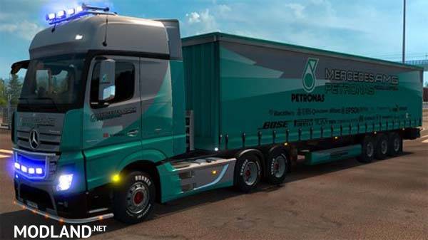 Mercedes Actros MP4 Petronas F1 Combo Pack