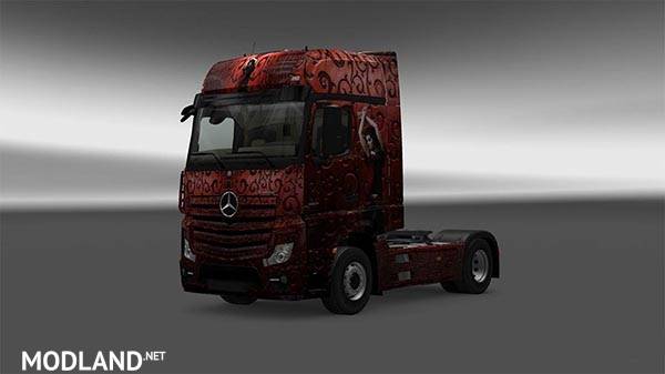 Mercedes Actros MP4 Red Gold Skin