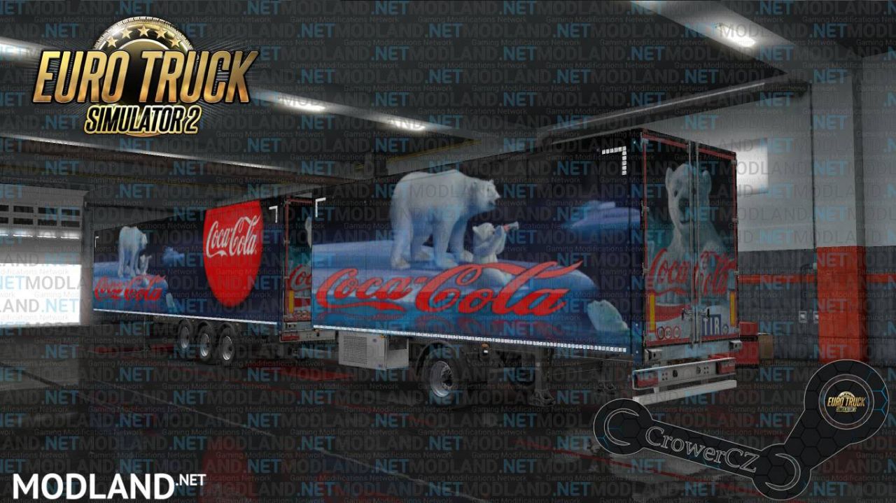 Xmas Coca-Cola Bear Combo Skin DAF XF E6 + Ownership Trailer