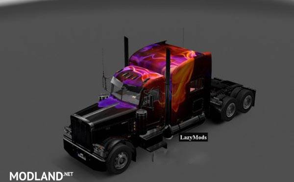 Peterbilt 389 Modified Abstract Flames Skin