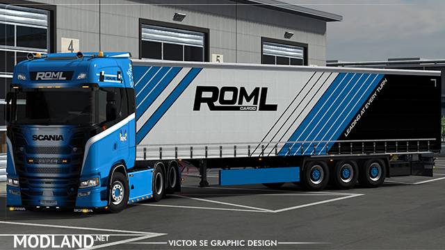 ROML Cargo Special Scania S 2016 and Krone Profiliner Skinpack
