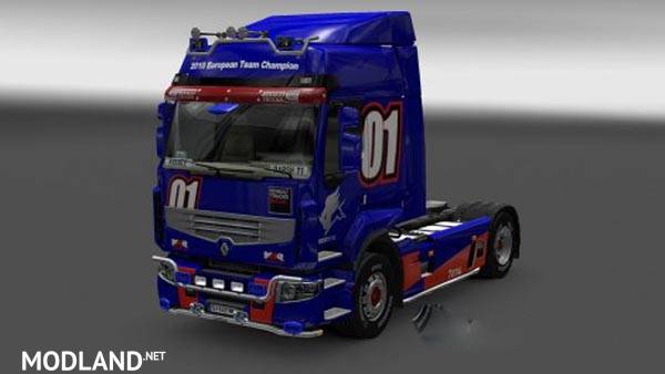 Renault Premium Racing Blue Skin