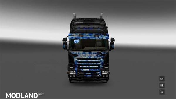 Scania RJL Blue Fire Skin