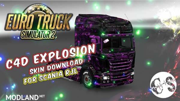 Scania RJL C4D Explosion Skin