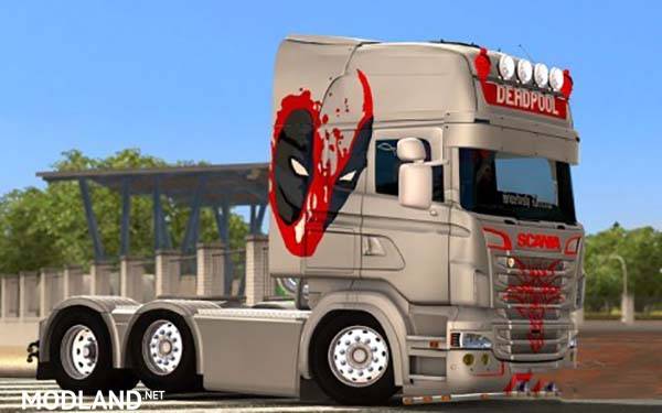 Scania RJL Deadpool Metalic Skin