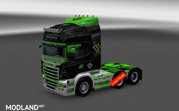 Scania RJL V8 Monster Energy Skin
